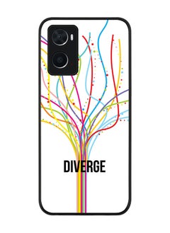 Rugged Black edge case for Oppo A96 4G/A36/A76 Slim fit Soft Case Flexible Rubber Edges Anti Drop TPU Gel Thin Cover - Diverge (White)
