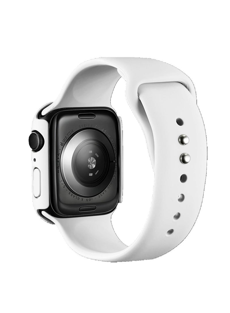 GULFLINK Silicone Watchbands 220mm Length with Protective Case Cover for Apple iWatch 7 45mm - Image 3