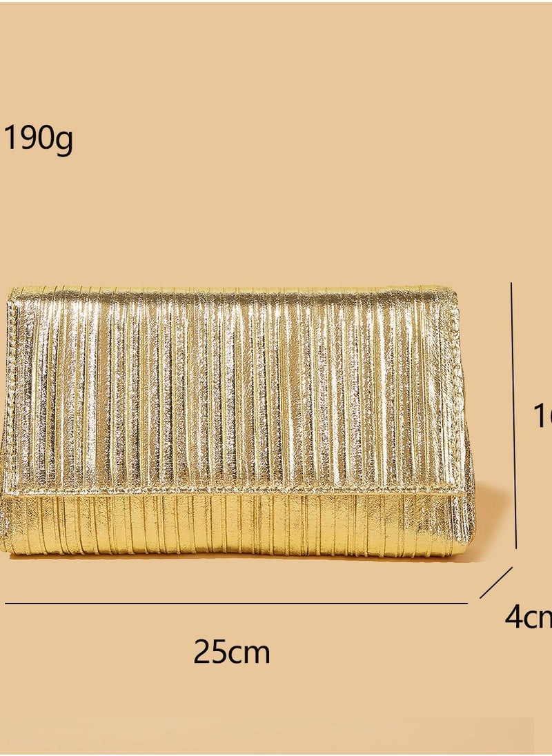 DUNISO - Women Shiny Glitter Evening Clutch Envelope Handbag Chain Purse for Wedding Formal Cocktail Party - Image 1