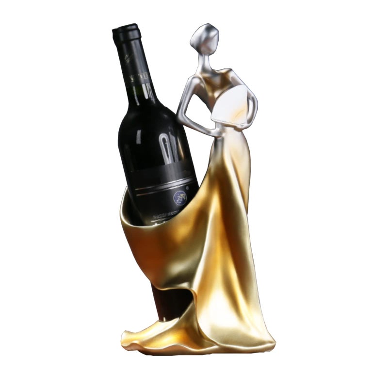 iStarcas Wine Rack, Wine Bottle Holder Decorative, Lady Wine Holder, Single Wine Holder Stand, Wine Racks Countertop for Kitchen Home Bar Tabletop Decor - Image 1