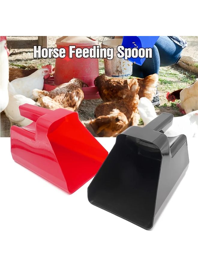 Blue Heavy Duty Horse Feed Bucket Ergonomic Stable Pasture Feeding Tool Handle - Image 1