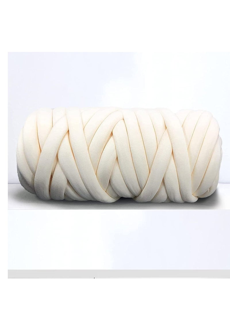SYOSI Arm Knitting Yarn for Chunky Braided Knot Throw Blanket DIY Soft Extra Cotton Washable, Bulky Giant Yarn for Weave Craft Crochet Sofa Blanket Pillow Pet Bed 3CM W / 36Feet L, 1.1LB - Image 1