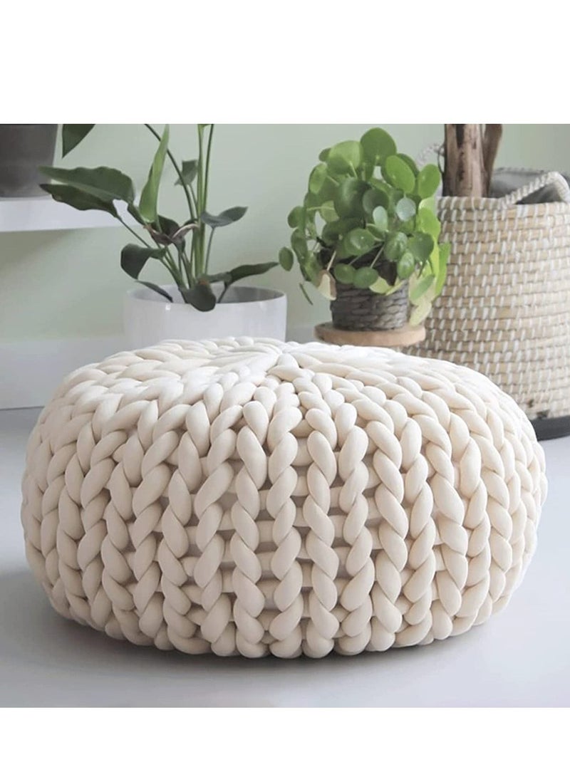 SYOSI Arm Knitting Yarn for Chunky Braided Knot Throw Blanket DIY Soft Extra Cotton Washable, Bulky Giant Yarn for Weave Craft Crochet Sofa Blanket Pillow Pet Bed 3CM W / 36Feet L, 1.1LB - Image 2