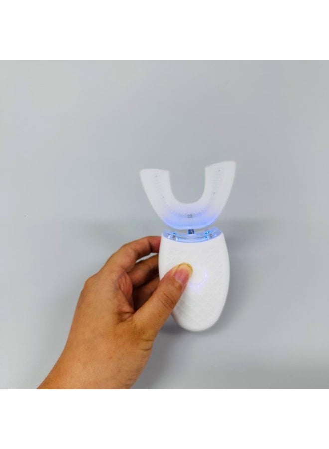 Whitening Labs Ultrasonic Electric Toothbrush Adults, Automatic Toothbrush U Shaped Whole Mouth 360° Cleaning Teeth Whitening Hands Free Rechargeable IPX7 Waterproof (White) - Image 2