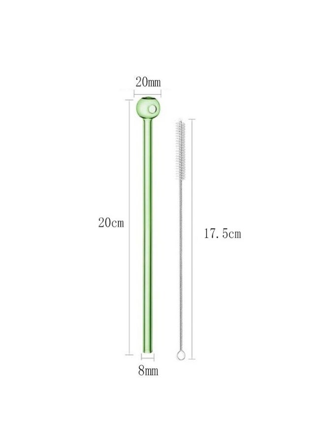KBKBART Breakproof Glass Straws - Durable Reusable Glass Straws 8 Pack with 1 Cleaning Brush - Image 4