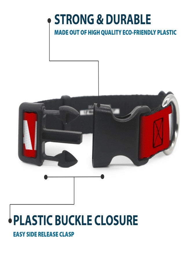 Buckle Down Buckle-Down Plastic Clip Collar - LIFEGUARD/Logo Red/White - 1.5" Wide - Fits 13-18" Neck - Small - Image 4