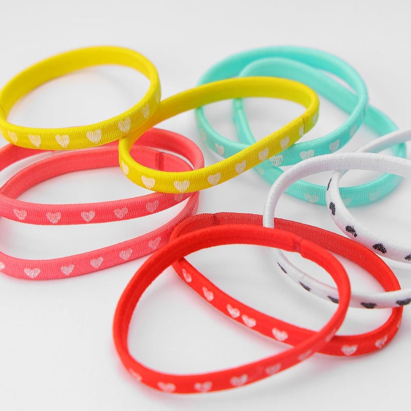 GLITTERS® Trendy Stylish Elastics Stretchy Love Locks Hair Tie Set for Girls & Women (Set of 10) - Image 4