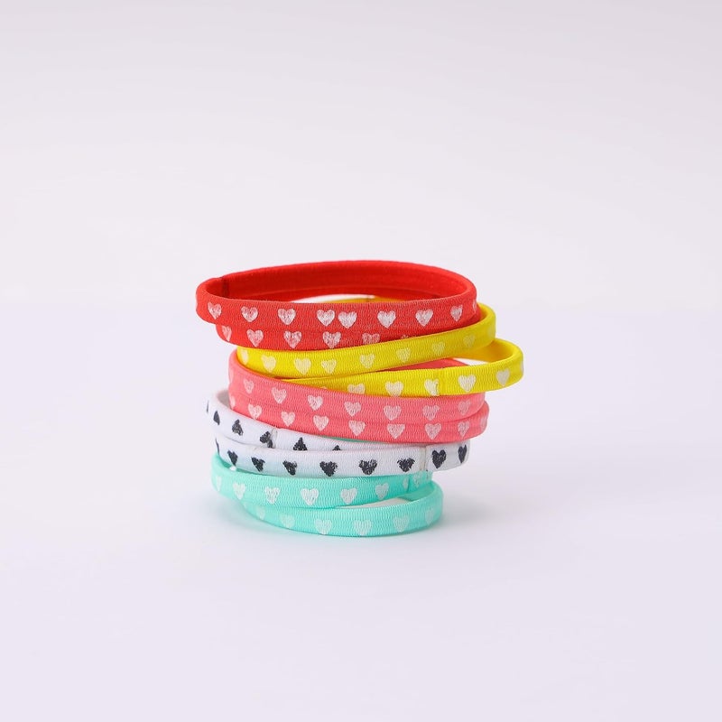 GLITTERS® Trendy Stylish Elastics Stretchy Love Locks Hair Tie Set for Girls & Women (Set of 10) - Image 2