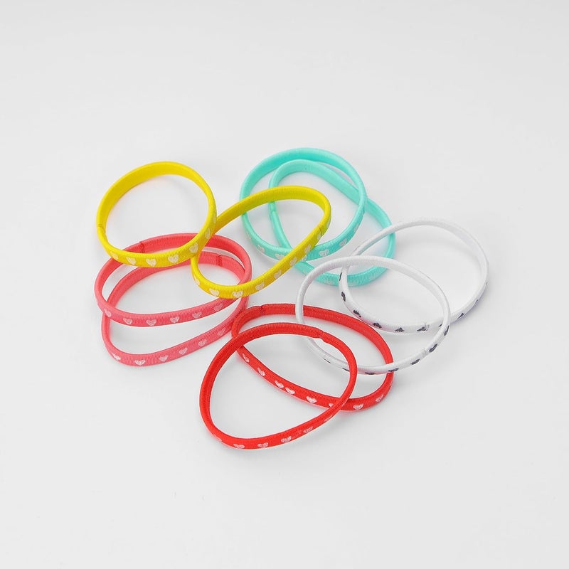 GLITTERS® Trendy Stylish Elastics Stretchy Love Locks Hair Tie Set for Girls & Women (Set of 10) - Image 5