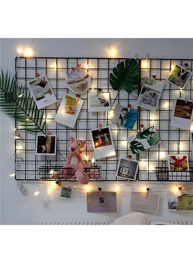 50-Pieces Pink Heart Shape Wooden Photo Clips,Mini Clothes Pins for Photo,with 10M Twine String for Hanging Pictures - Image 3