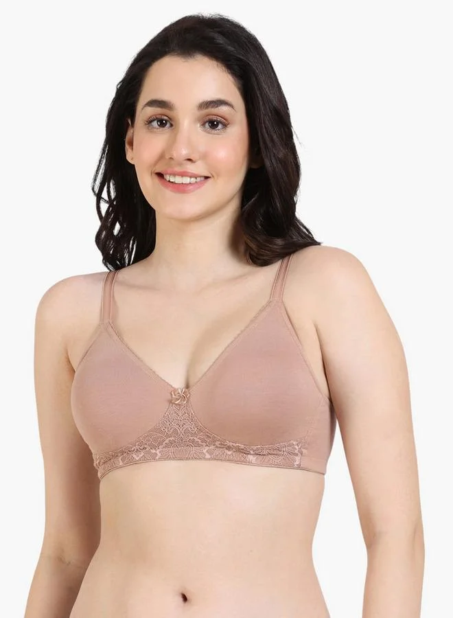 zivame Zivame Lace Panel Non-Padded Bra