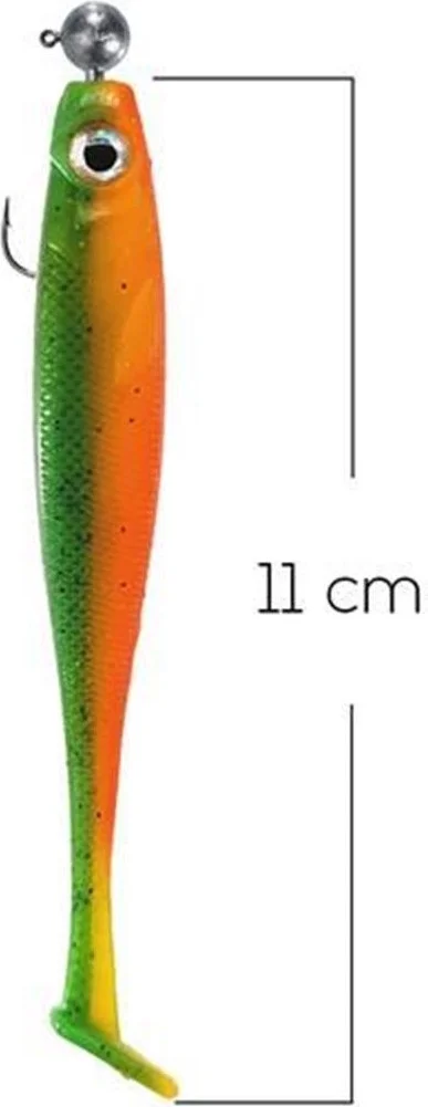 Ryuji Mister Shad 11 cm Silicone Fish Bait with Jighead 10 Gr
