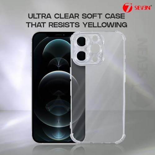 7-Seven 7SEVEN® Back Cover for iPhone 12 Pro Max Transparent Mobile Back Case Shock Proof Design Camera Edges Protection Crystal Clear Phone Case Silicon Soft TPU & Flexible Bumper Case for iPhone 12 Pro Max - Image 2