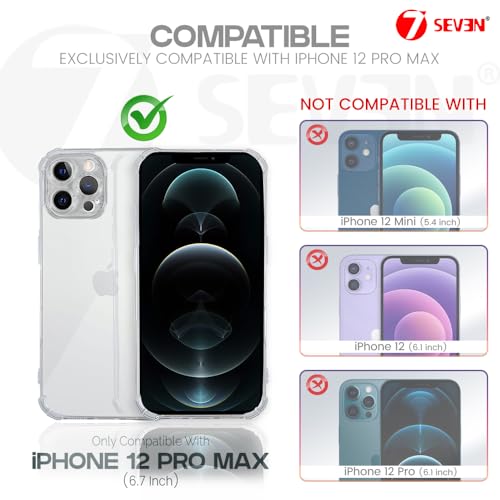 7-Seven 7SEVEN® Back Cover for iPhone 12 Pro Max Transparent Mobile Back Case Shock Proof Design Camera Edges Protection Crystal Clear Phone Case Silicon Soft TPU & Flexible Bumper Case for iPhone 12 Pro Max - Image 3