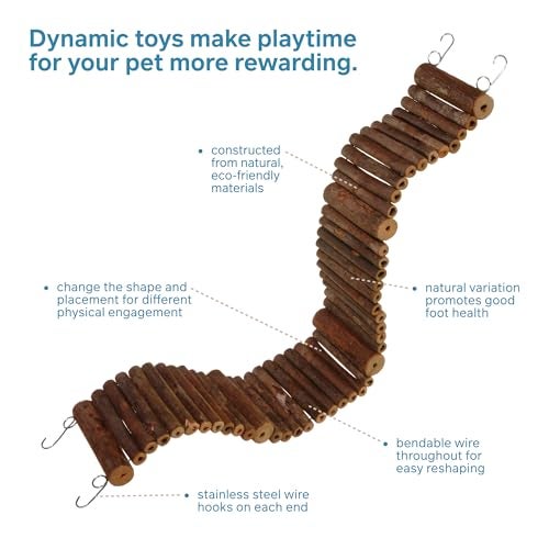 Prevue Pet Toy NAT Wonder Walk Bird Ladder, Large (62809),Brown - Image 3