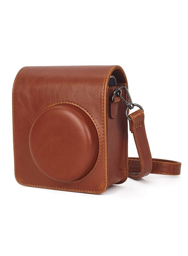 Phetium Instant Camera Case Compatible with Instax Mini 40,PU Leather Bag with Pocket and Adjustable Shoulder Strap (Brown) - Image 1