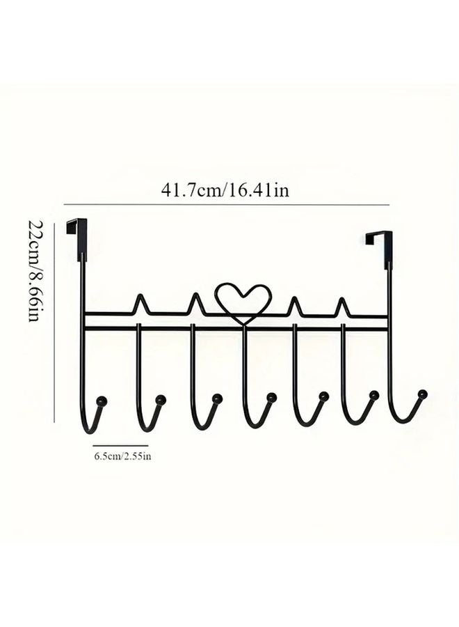 White Over The Door Hanging Rack Space Saving Storage Shelf For Towels Clothes - Image 4