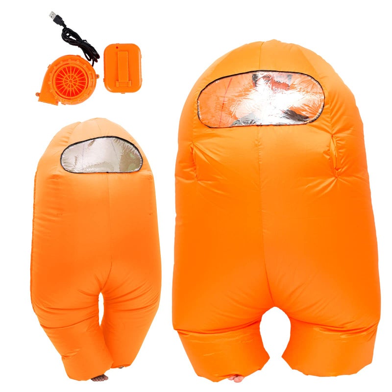 Timisea astronaut costume inflatable costume Funny Halloween Spacesuit Party School Masquerade Game Fans Orange Kids 100155cm