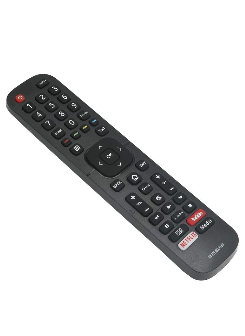 PopZa EN2BB27H B Remote Control Replacement for Hisense TVs  Compatible with H32A5600, H39AE5500, H43A5600, H65A6100, and more | Easy Setup, Media, YouTube & Netflix Shortcuts | High-Performance Universal Remote Control - Image 4