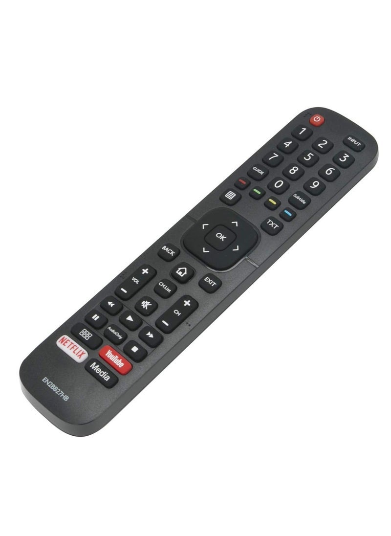 PopZa EN2BB27H B Remote Control Replacement for Hisense TVs  Compatible with H32A5600, H39AE5500, H43A5600, H65A6100, and more | Easy Setup, Media, YouTube & Netflix Shortcuts | High-Performance Universal Remote Control - Image 3