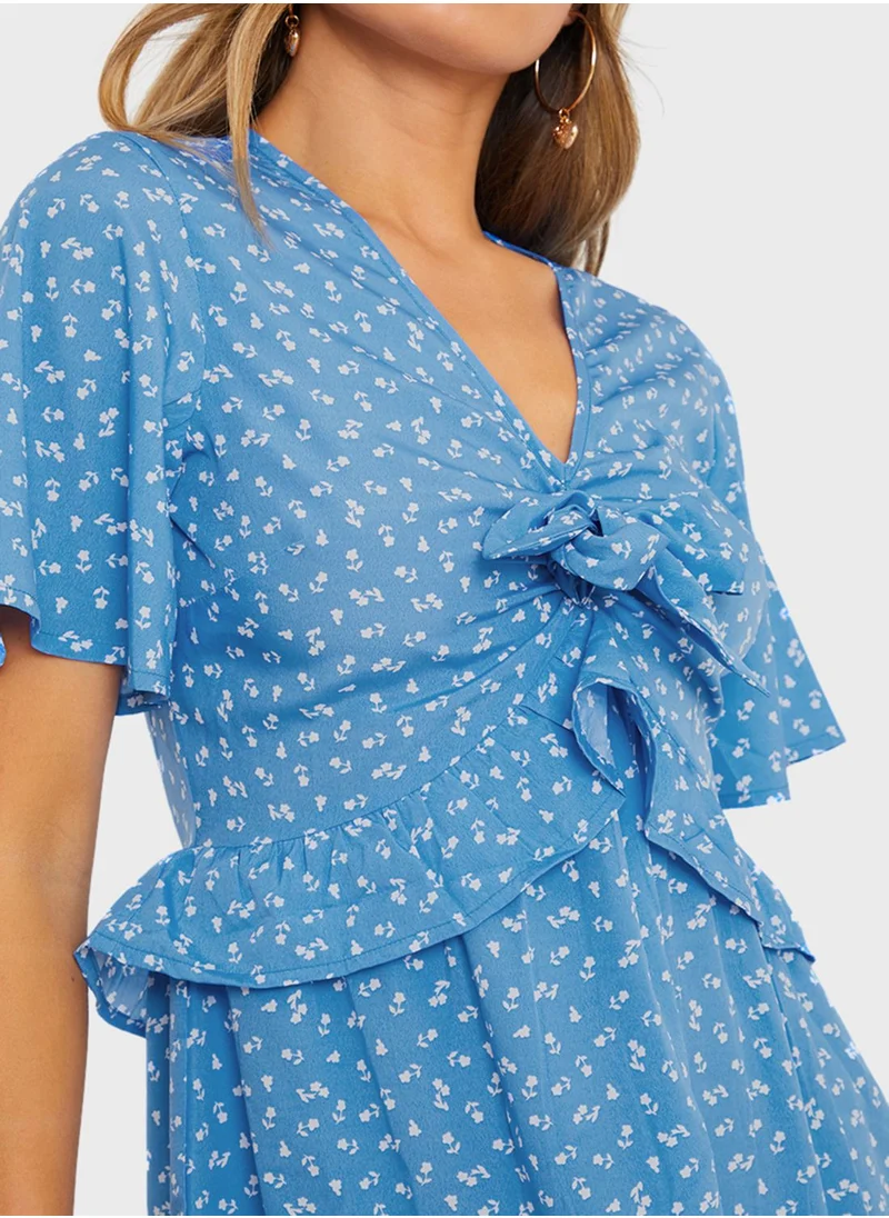 In the style Ditsy Floral Mini Dress