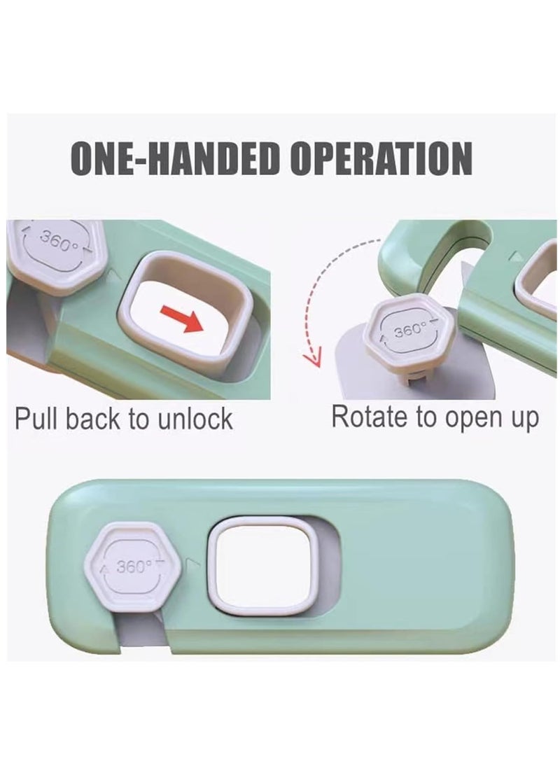 GUDOO Kids Locks, Fridge Locks for Kids, 4 Pcs Kids Security Refrigerator Locks, Oven Lock Child Safety, Drawers, Wardrobes and Freezers, Child Safety Cabinet Locks Baby Proofing - Image 4