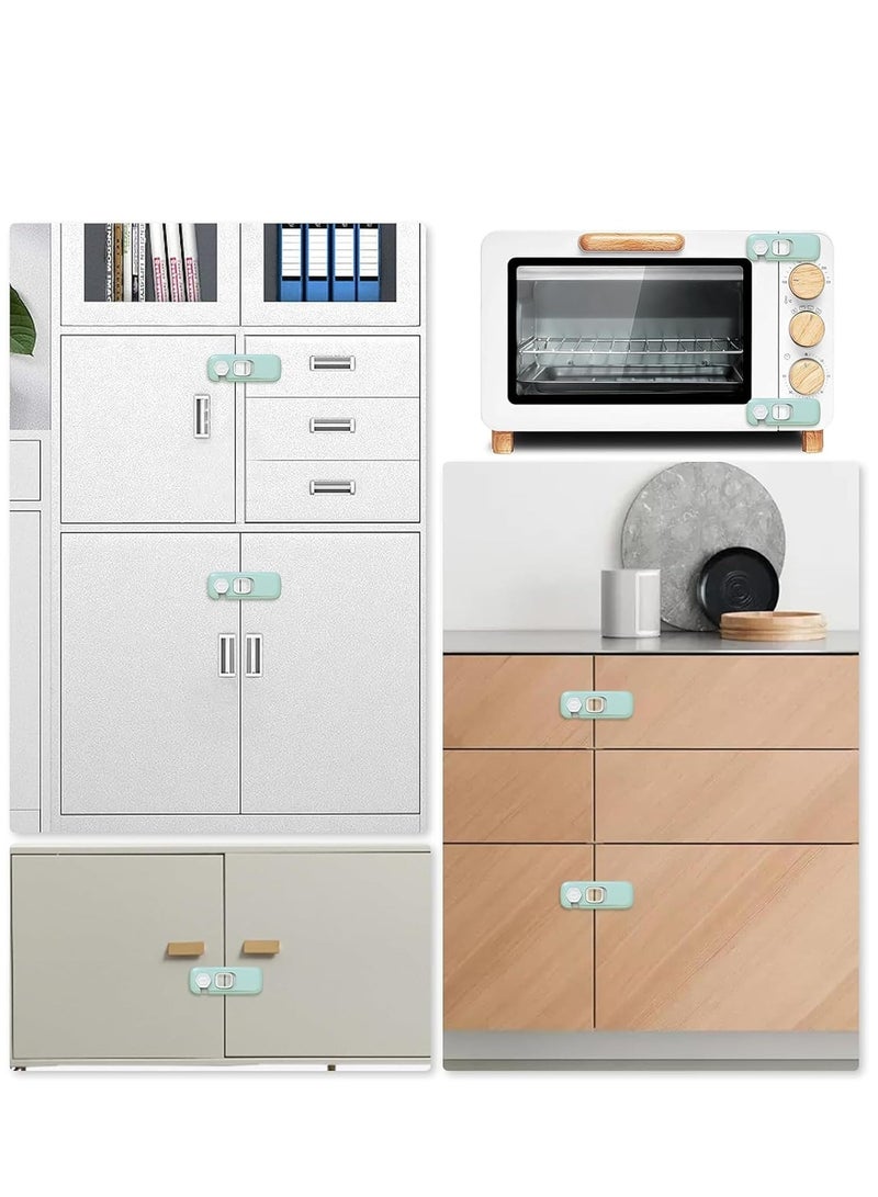 GUDOO Kids Locks, Fridge Locks for Kids, 4 Pcs Kids Security Refrigerator Locks, Oven Lock Child Safety, Drawers, Wardrobes and Freezers, Child Safety Cabinet Locks Baby Proofing - Image 2
