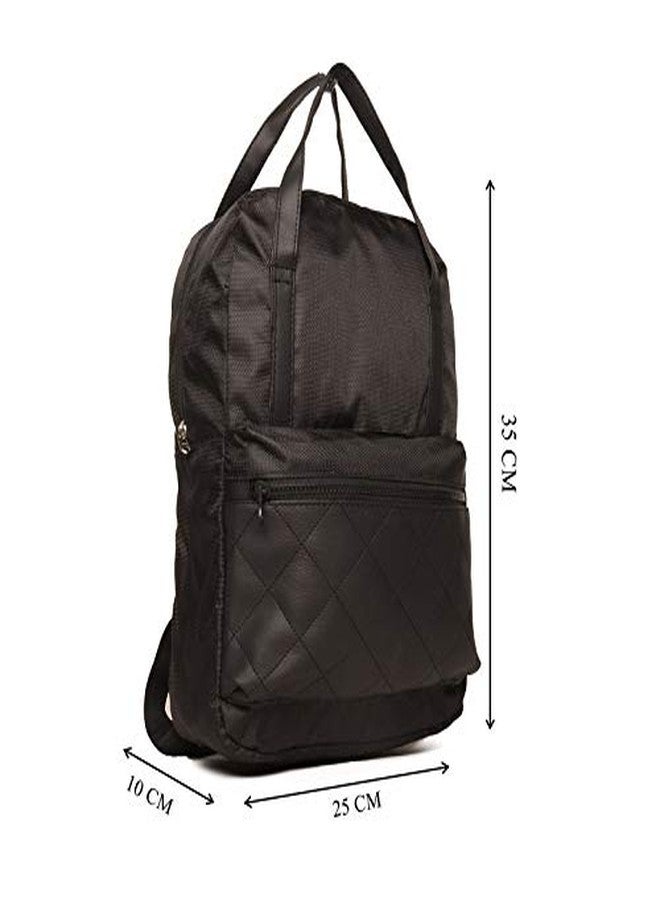 ASTRID Black PU Backpack Bag Medium Size - Image 5