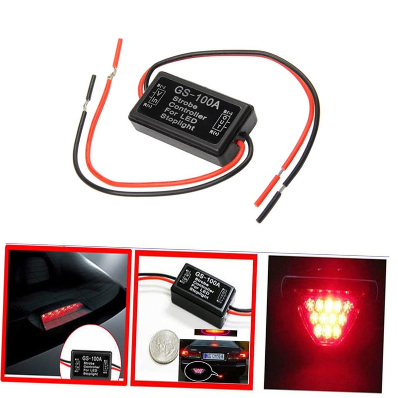 وحدة وميض ضوء الفرامل جهاز تحكم LED Strobe للسيارة والدراجة النارية والدراجة - Image 4
