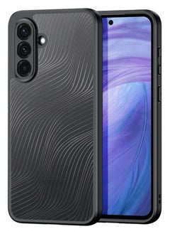 حالة متوافقة مع هاتف Samsung Galaxy A36 5G، حالة مقاومة للصدمات من خليط PC+TPU، مقاومة لبصمات الأصابع، خطوط متدفقة، قماشية مطفية، شفافة، غطاء حماية لشاشة هاتف Galaxy A36.