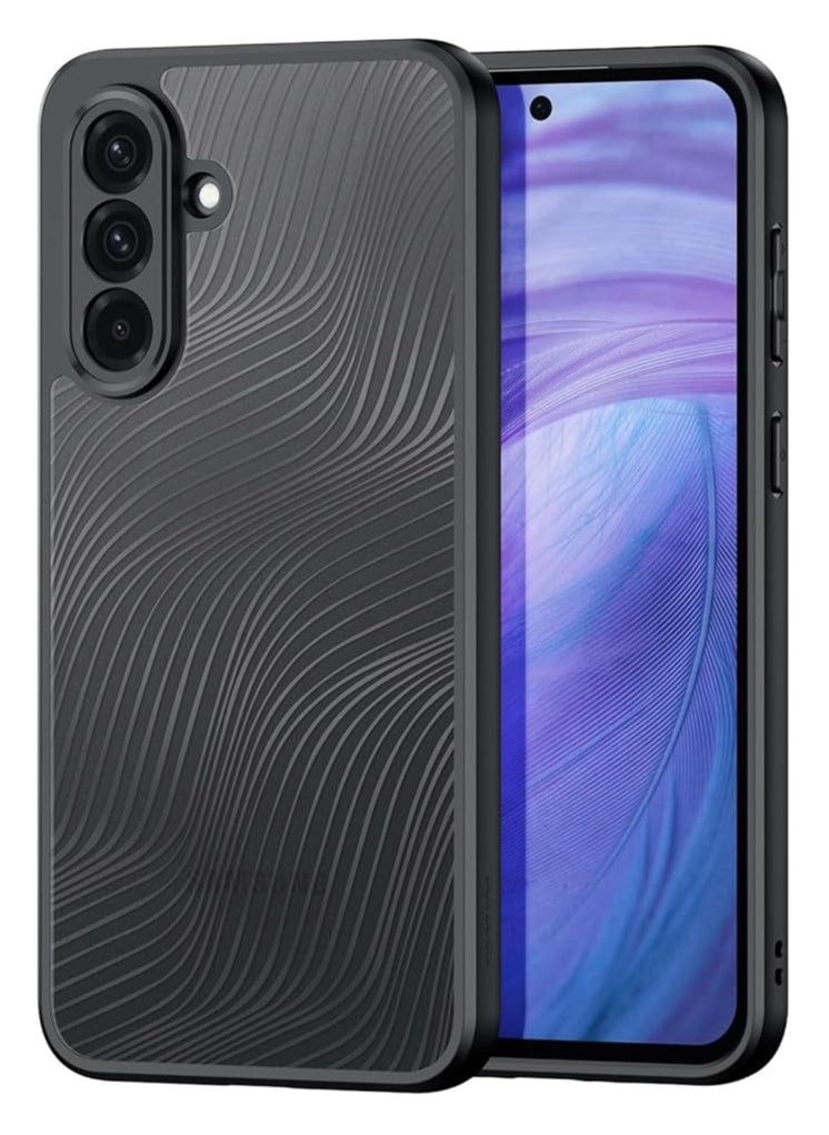 جنرال - حالة متوافقة مع هاتف Samsung Galaxy A36 5G، حالة مقاومة للصدمات من خليط PC+TPU، مقاومة لبصمات الأصابع، خطوط متدفقة، قماشية مطفية، شفافة، غطاء حماية لشاشة هاتف Galaxy A36. - Image 1