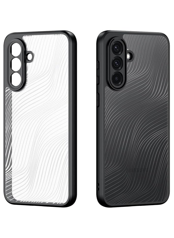 جنرال - حالة متوافقة مع هاتف Samsung Galaxy A36 5G، حالة مقاومة للصدمات من خليط PC+TPU، مقاومة لبصمات الأصابع، خطوط متدفقة، قماشية مطفية، شفافة، غطاء حماية لشاشة هاتف Galaxy A36. - Image 1