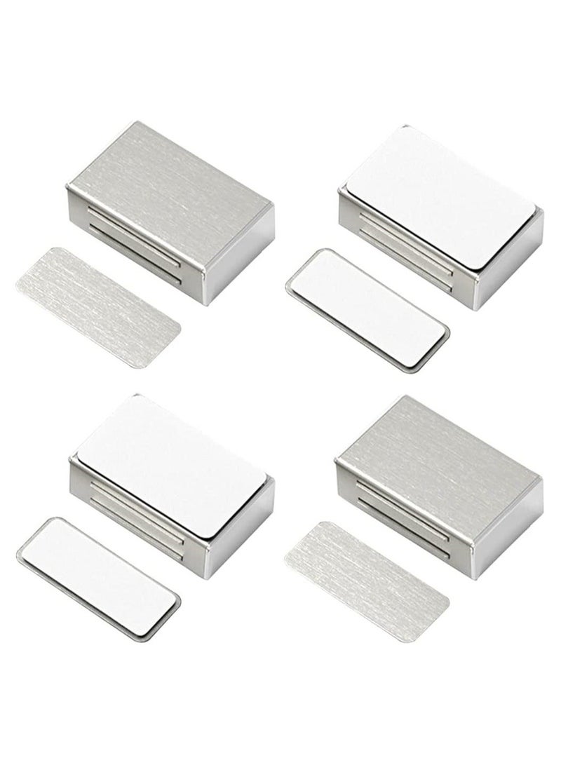 4 Pack Magnetic Door Locks Strong Cabinet Door Magnetic Lock Stainless Steel Kitchen Magnetic Lock - Image 1
