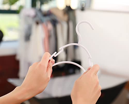 VIIBASE 100 Pack White Baby Clothes HangersKids Plastic Hangers for ClosetToddlerInfantChildNewborns Coat Hangers Ideal for Laundry and Nurserys Everyday Standard Use - Image 3