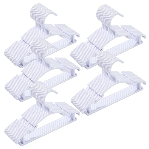 VIIBASE 100 Pack White Baby Clothes HangersKids Plastic Hangers for ClosetToddlerInfantChildNewborns Coat Hangers Ideal for Laundry and Nurserys Everyday Standard Use - Image 1