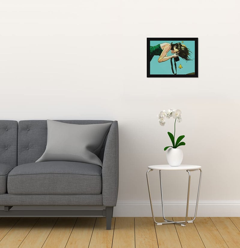 ArtX Paper Varanasi Ghat and Beautiful Girl Clicking Framed Wall Art Painting, Multicolor, Floral, 10 X 13 inches each, 20 X 13 inches combined, Set of 2 - Image 5