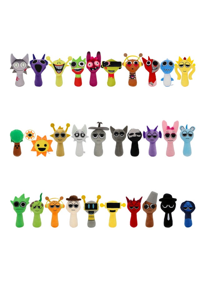 null - 2025 منتجات جديدة عبر الحدود Sprunki Plush Rhythm Box دمية لعبة دمية محيطة - المواصفات: شكل بشري أصفر فاتح - Image 1