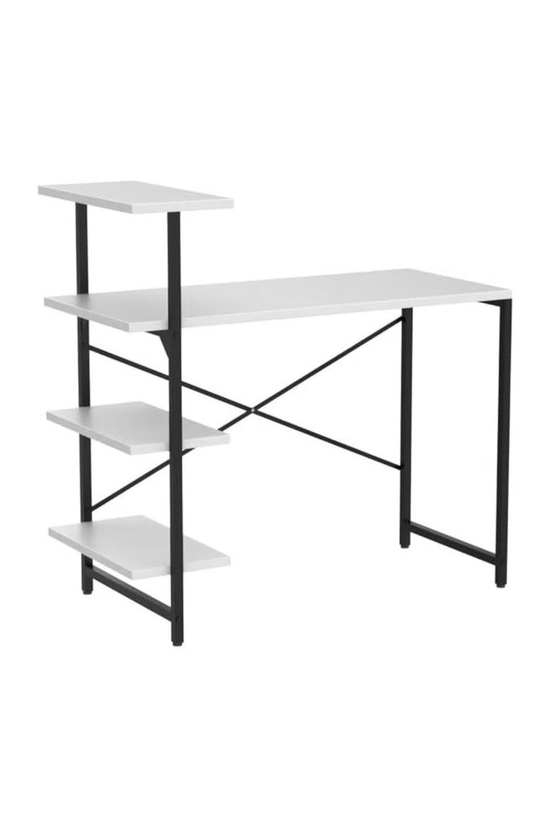 JANTENS Home Office Writing Computer Desk with Bookshelf Modern Simple Study Table - Image 1