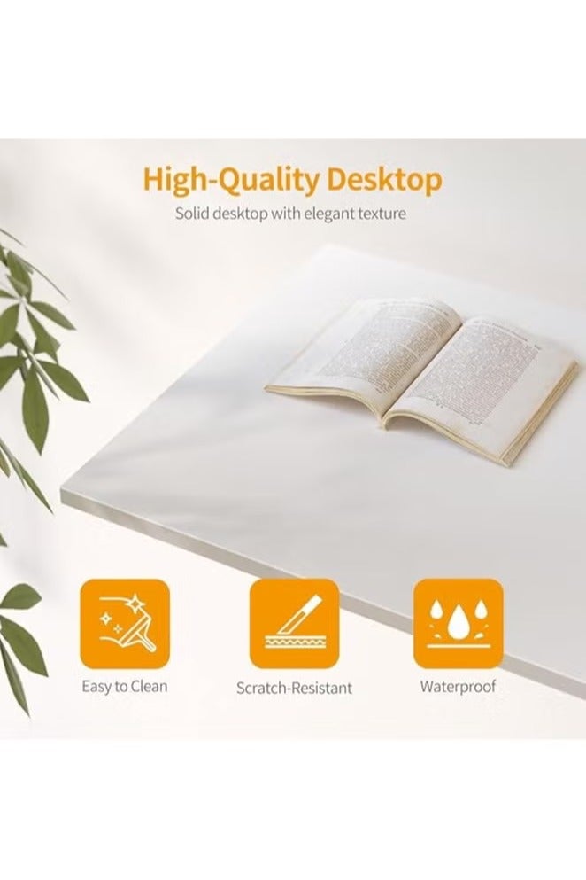 JANTENS Home Office Writing Computer Desk with Bookshelf Modern Simple Study Table - Image 5