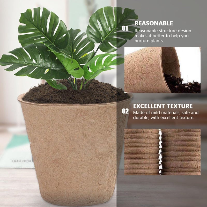 Biodegradable Nursery Pots 50pcs with Plant Labels and Seedling Starters for Garden Propagation - Image 4