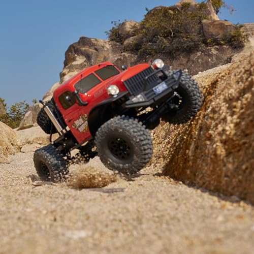 EAZYRC FMS Rochobby 110 Atlas Ready Set RC Crawler RC Truck 4X4 with Lighting 24GHz RadioBall Bearing MetalGear Full4 Link SuspensionRapid Separation Car Body for Adult Orange - Image 5