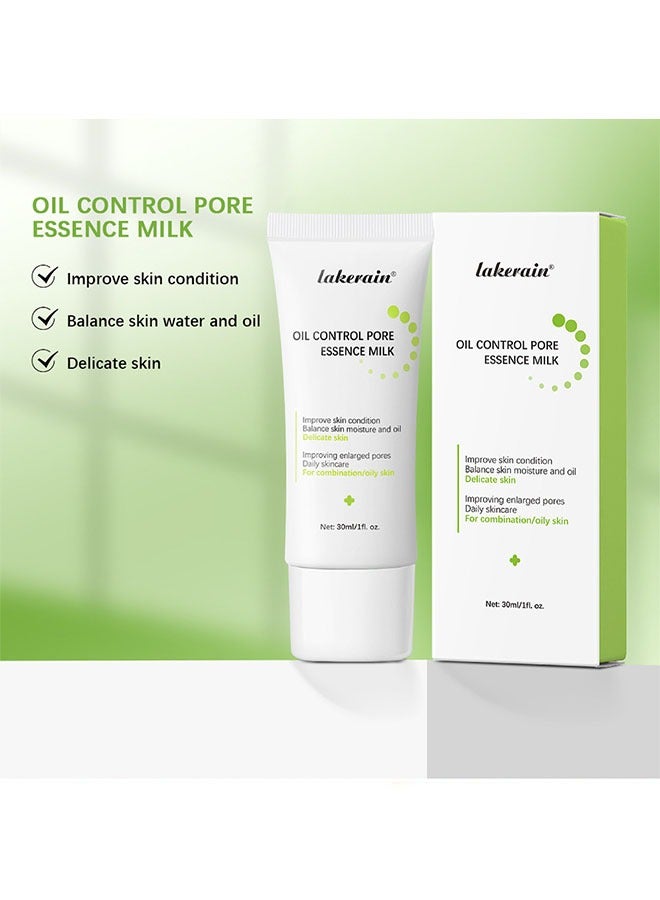 lakerain Oil Control Pore Essence Milk- Pore Refiner Cream, Moisturize the Skin, Hide Pores, And Brighten Pre-Makeup Base 30ml  - Image 2