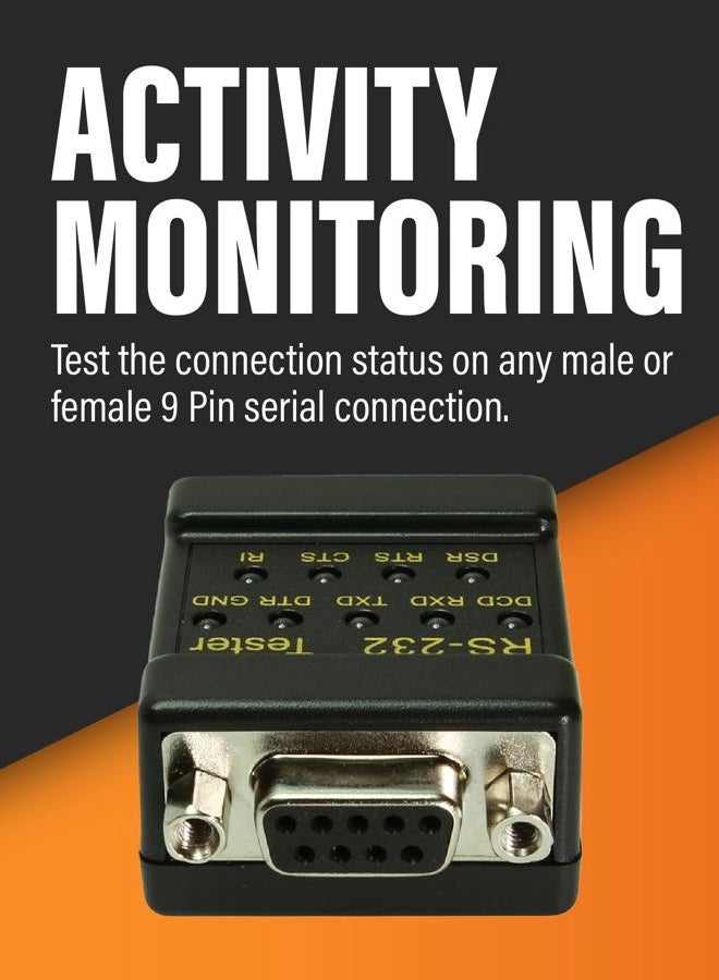 CableMax RS-232 LED link Tester DB-9 Male to DB-9 Female - Image 2