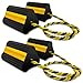 HOXWELL Wheel Chocks 2pair4pack with Rope for RV Trailer Camper Truck Car Aircraft Versatile Heavy Duty Rubber Wheel Chocks Block with 3 Reflective Strips Tire Wheel Immobilizers Chocks - Image 2