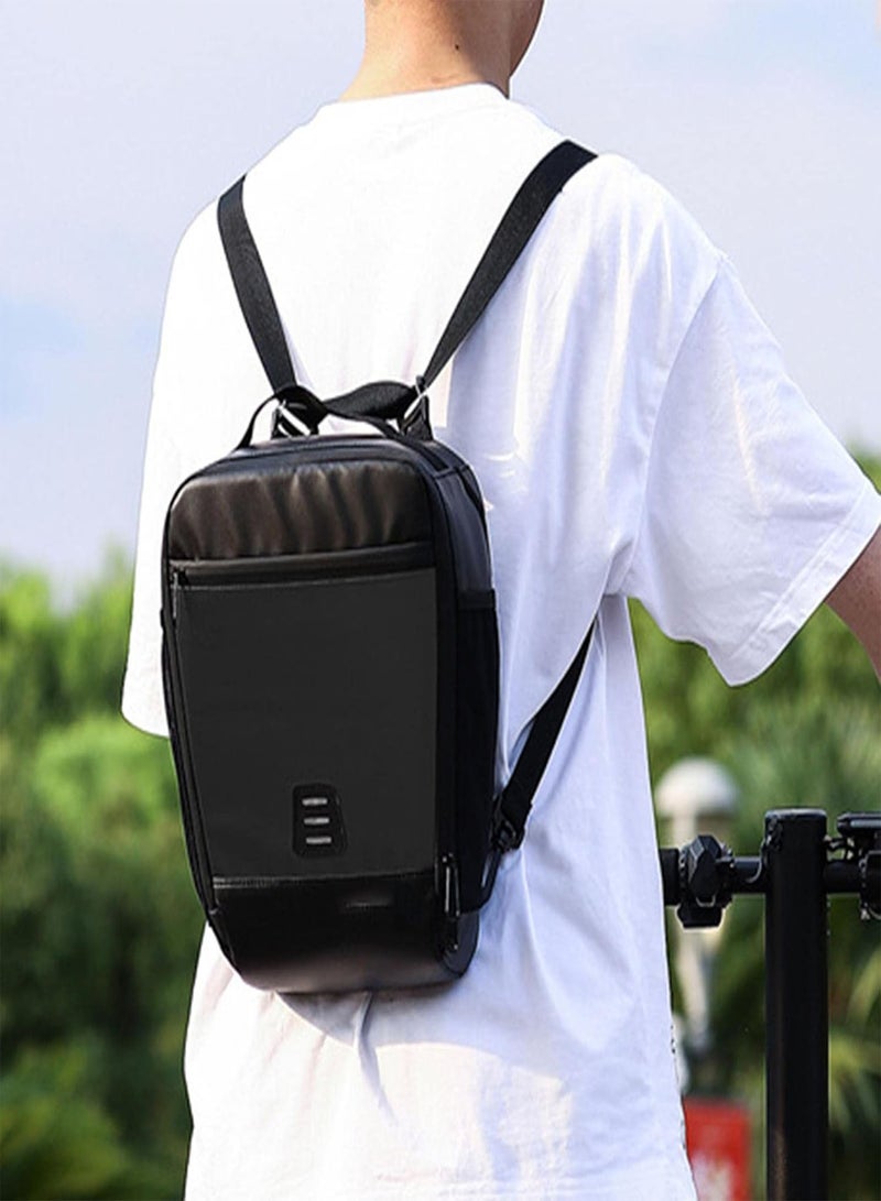 GGOOT Handlebar Bags for Bicycles - WaterProof Bike Basket Bag with Mesh Pocket - 7.3L Big Capacity Phone Book Computer Holders with Removable Shoulder Strap - Image 2