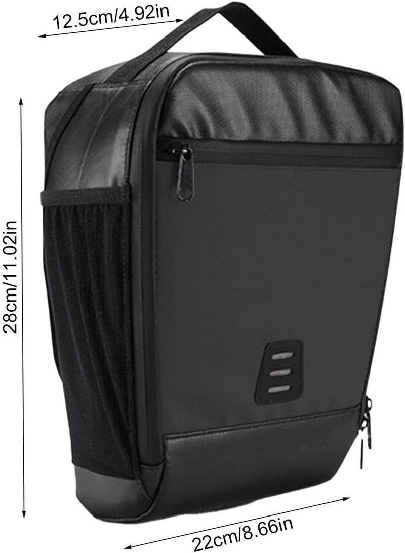 GGOOT Handlebar Bags for Bicycles - WaterProof Bike Basket Bag with Mesh Pocket - 7.3L Big Capacity Phone Book Computer Holders with Removable Shoulder Strap - Image 4
