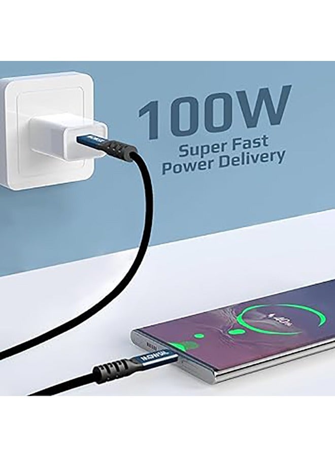 MOWSIL USB4 Cable forThunderbolt 3 Cable 1Mtr,20Gbps with 100W Fast Charging and 4K@60Hz Video,USB4 Cable - 1Mtr - Image 5