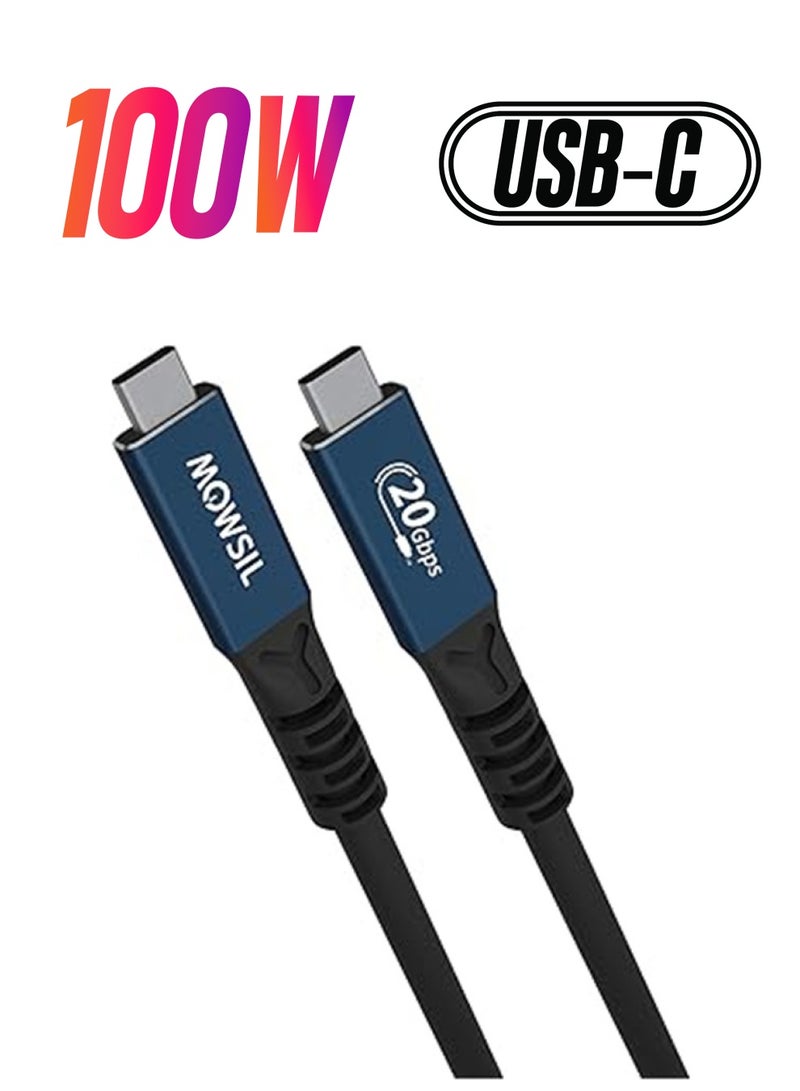 MOWSIL USB4 Cable forThunderbolt 3 Cable 1Mtr,20Gbps with 100W Fast Charging and 4K@60Hz Video,USB4 Cable - 1Mtr - Image 1
