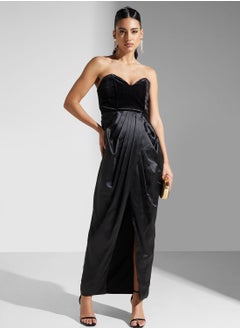 True Decadence Bandeau Draped Maxi Dress  - Image 1