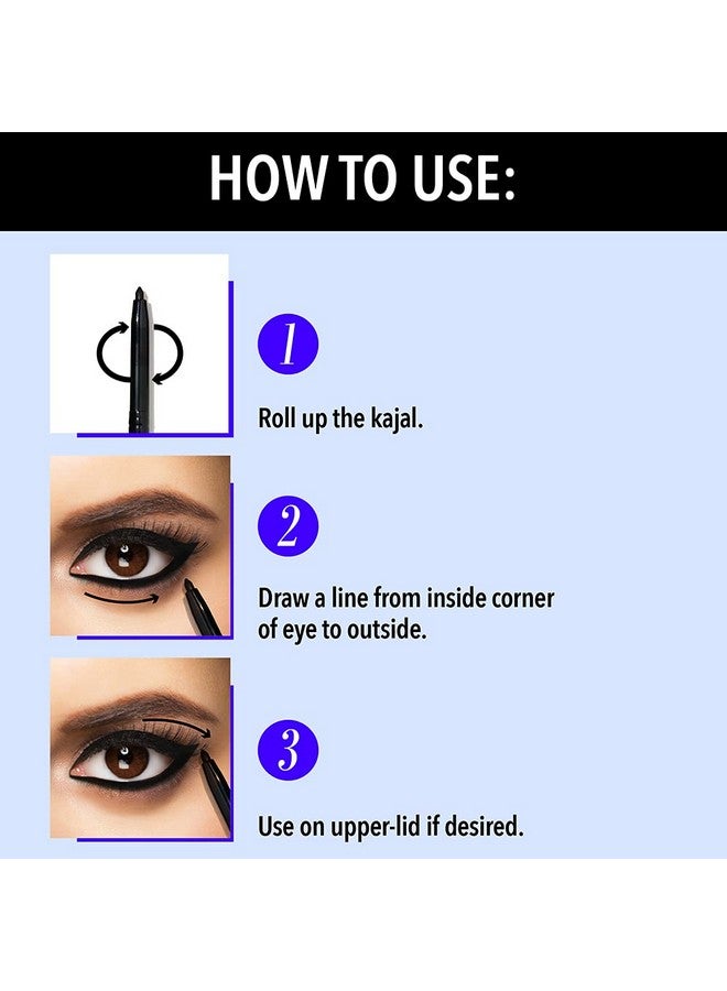 بلو هيفن قلم رصاص ستاي كاجال يدوم حتى 24 ساعة، أسود غامق، 0.31 جرام، غير لامع - Image 3